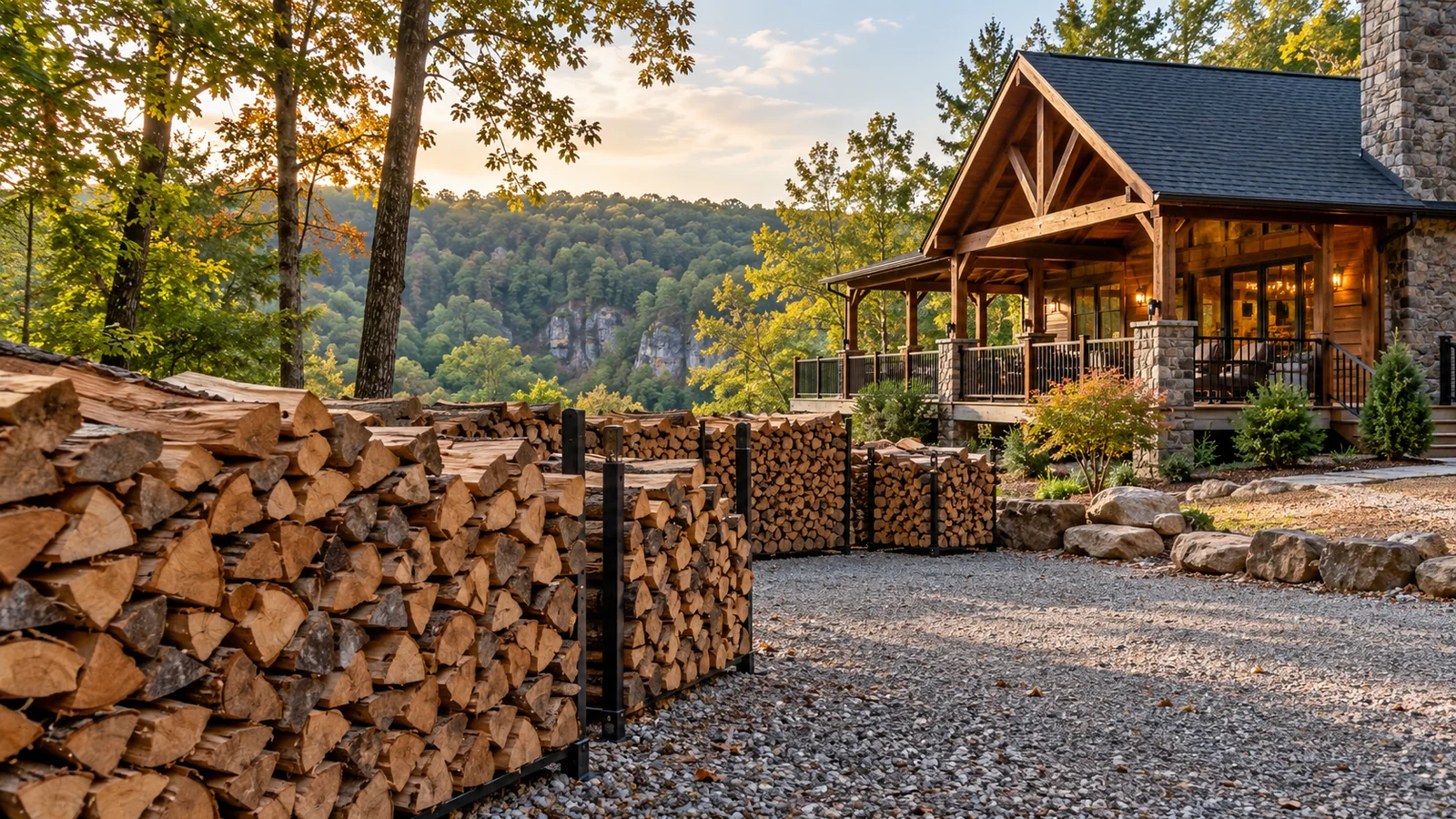 How to Build a Guest-Ready Firewood Station at a Hocking Hills Rental